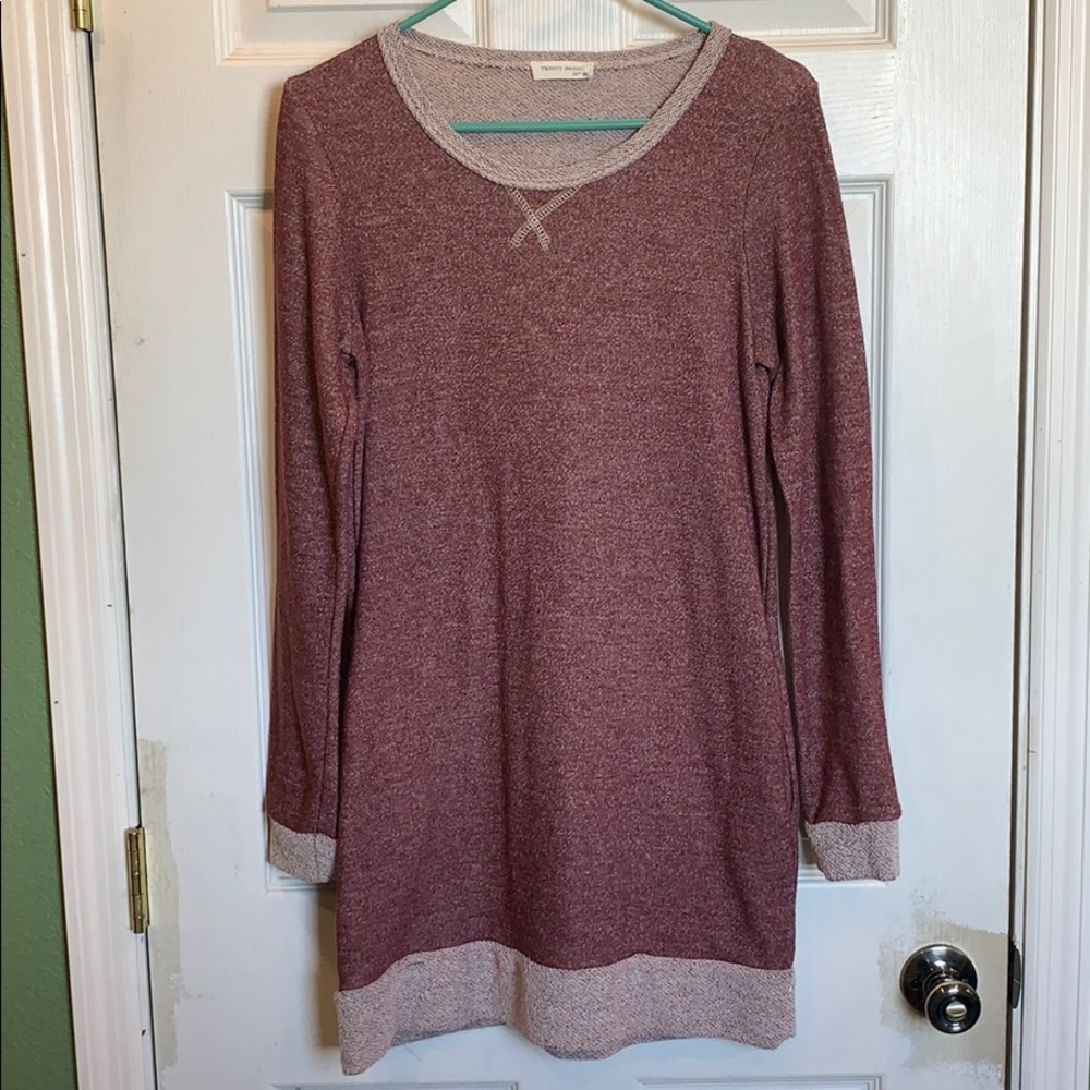 22nd maroon long sleeve sweater